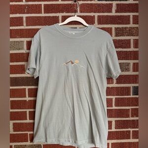 Light Green Embroidered Mountain T-Shirt